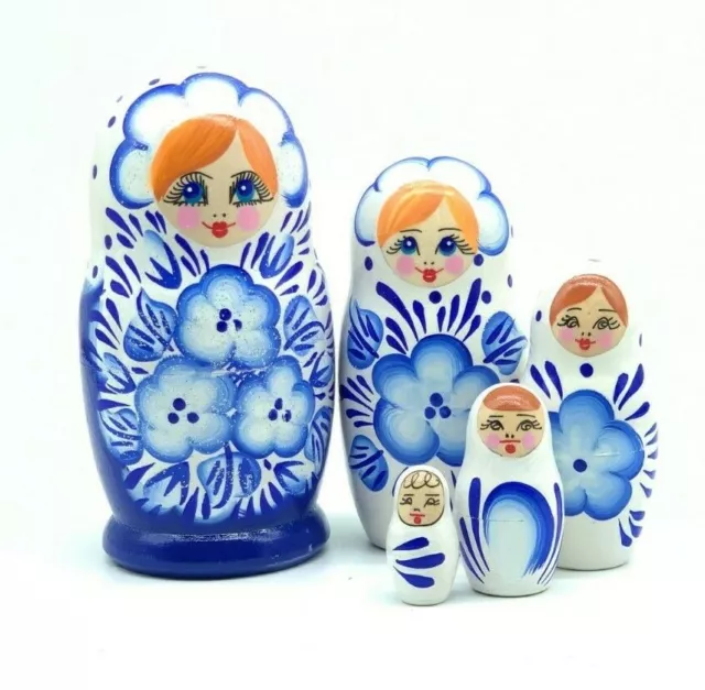 Matroschka 5tlg. Matreschka Babuschka  handgemalt Russland  neu, 10 cm