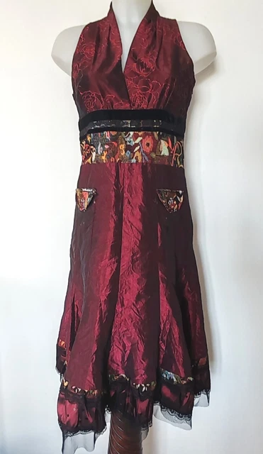 Robe Lacets Des Filles à La Vanille – Taille 42 – Style A-Line Multicolore – Longueur Genou – Très Bon état