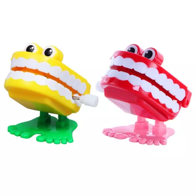 Wind Up Clockwork Toy Chattering Funny Cute Walking Teeth Mechanical Toys