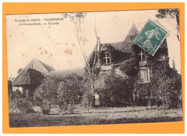 VILLEMOISON / COSNE-sur-LOIRE (58) COMMANDERY & CHAPEL animated in 1910