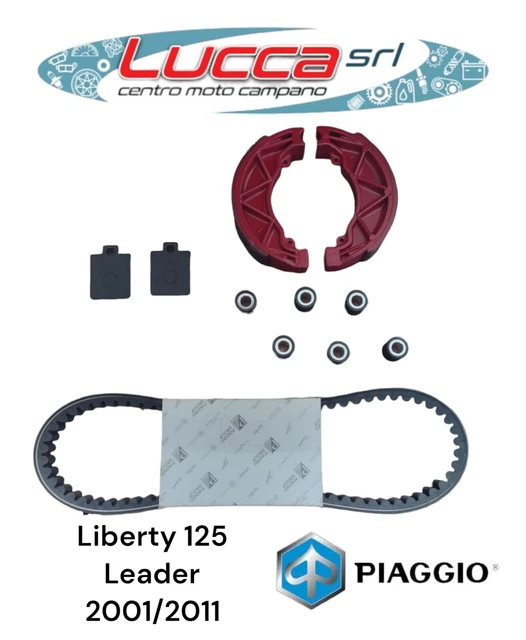 Kit Tagliando Cinghia Rulli Pastiglie Ganasce Piaggio Liberty 125 2001 - 2011