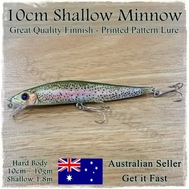Fishing Lure Trout Redfin Perch Bass Yellowbelly Cod Barra Jacks Freshwater 10cm 3