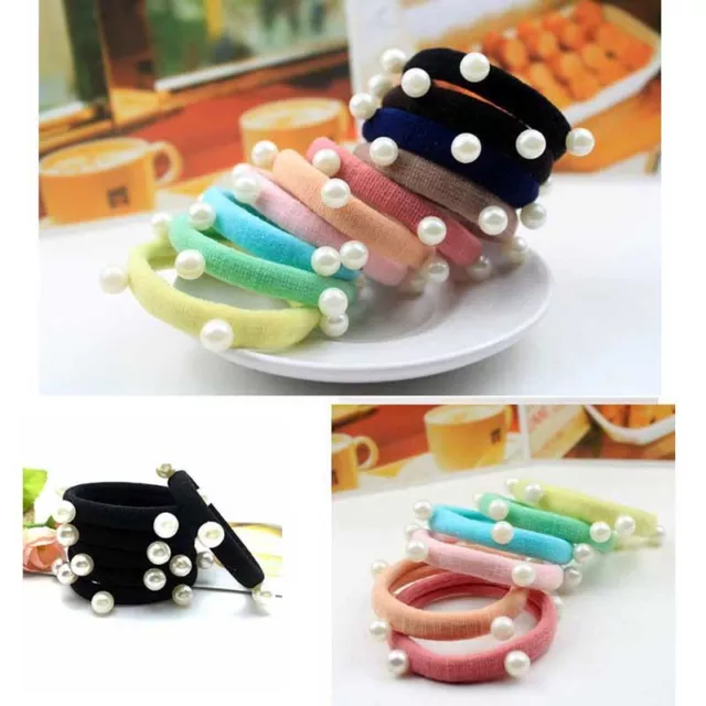 Women Girls Hair Band Ties Elastic Rope Ring Hairband Ponytail Holder 5/10