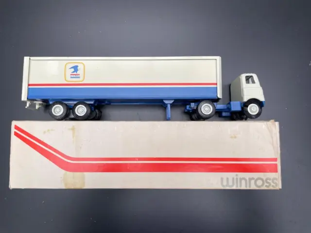 Vintage Winross US Mail Wrap-it trans-it Tractor Trailer Truck 1:64, New in Box