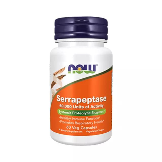 Now Foods Serrapeptase (60 vcaps) Unflavoured - Enzymes