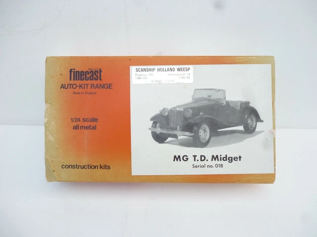 WILLS FINECAST HISTORIC CARS 1:24 MG TD MIDGET UNBILT Metal