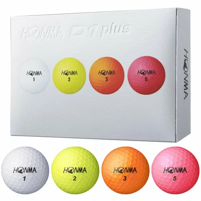 Honma Japon Balle de Golf D1 Plus Dynamique Distance 4colors 1dozen BT-1903