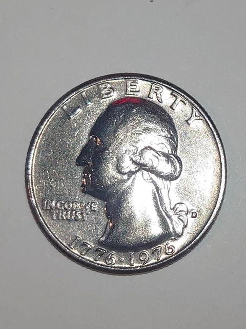 RARE!! 1776-1976 Bicentennial Quarter Mint Mark D ERROR Completely Filled In