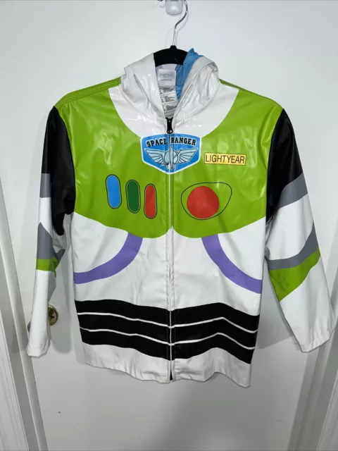 Disney Store Toy Story Buzz Lightyear Rain Jacket Coat 10 Large Costume