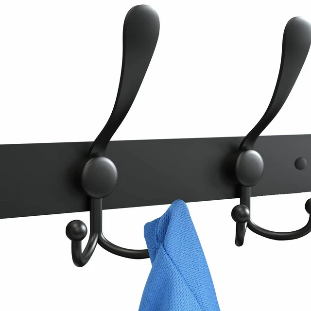 15 Hooks Wall Mount Key Bag Towel Rack Hanger Holder Coat Robe Hat Clothes Rack 3