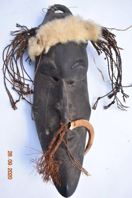 SALE! PAPUA NEW GUINEA MASK,couscous hide, 14" PROV