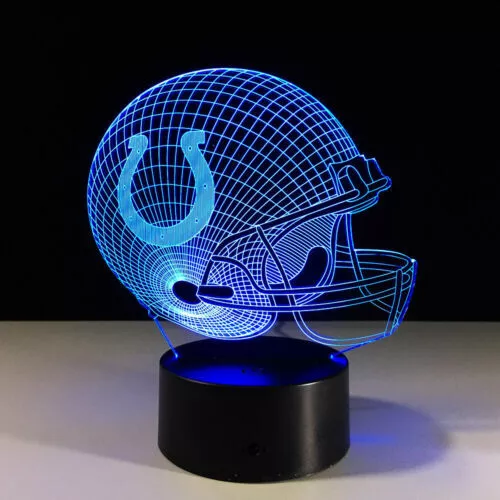 Indianapolis Colts LED Light Lamp Collectible Wentz Taylor Home Decor Gift