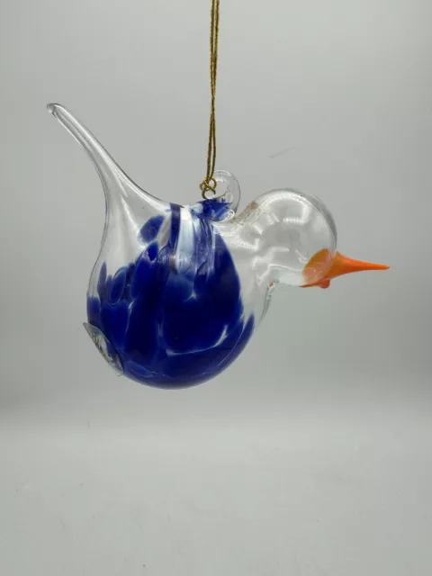 Karl Ittig German Hand Blown Glass Bird Hanging Christmas Ornament