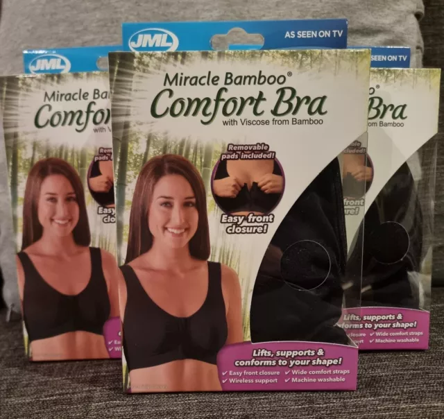Miracle Bamboo Comfort Bra Deluxe front closure- XL(40-43)- 2