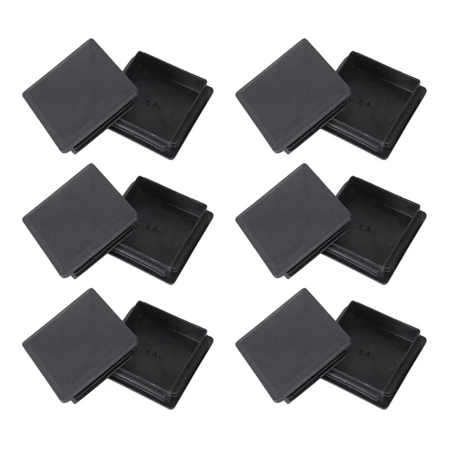 80mm x 80mm Square Plastic Pipe Tube Inserts End Plug 12 Pieces Y5K1