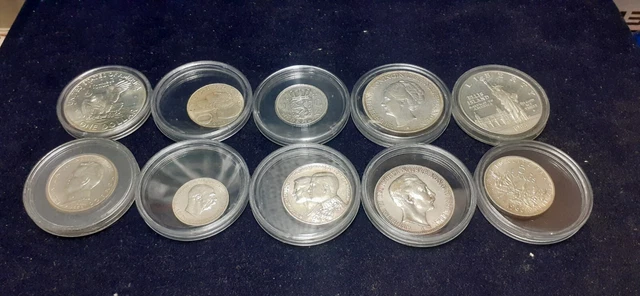 Lot  Pièces Argent Franc-Dollar-Monaco-Reich-Autriche-Pays bas-