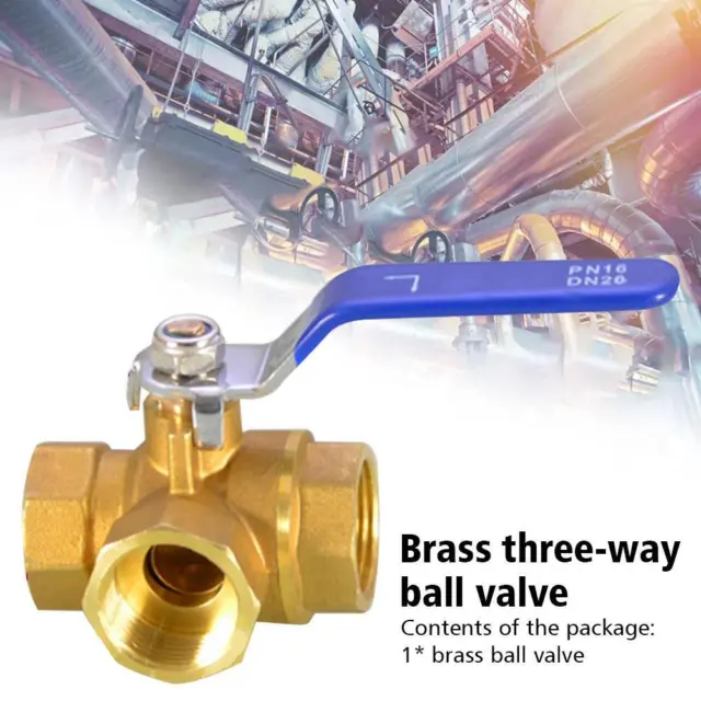 3-Way Ball Valve Female L Port Lever Handle Made Of Forged Brass Hot U4
