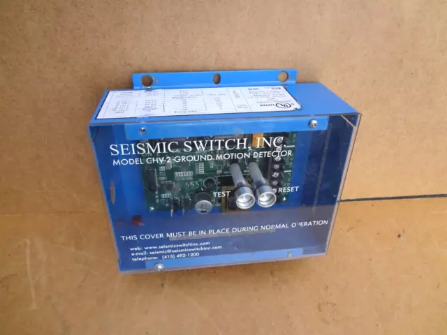 Model CHV-2 Seismic Earthquake detector Ground Motion Detector Seismic Switch Model CHV-2 Seismic Earthquake detector Ground Motion Detector Seismic Switch