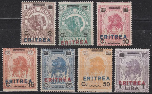 Eritrea: 1924: Somali Lions overprint set, MNH