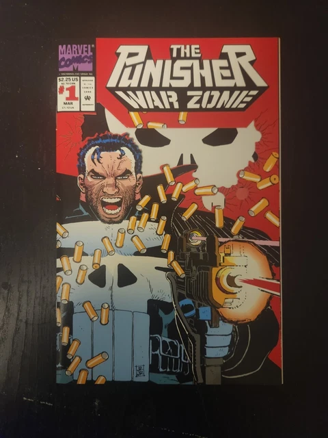 Punisher War Zone 1 Die Cut Cover Chuck Dixon John Romita Jr 1992 Marvel Comics