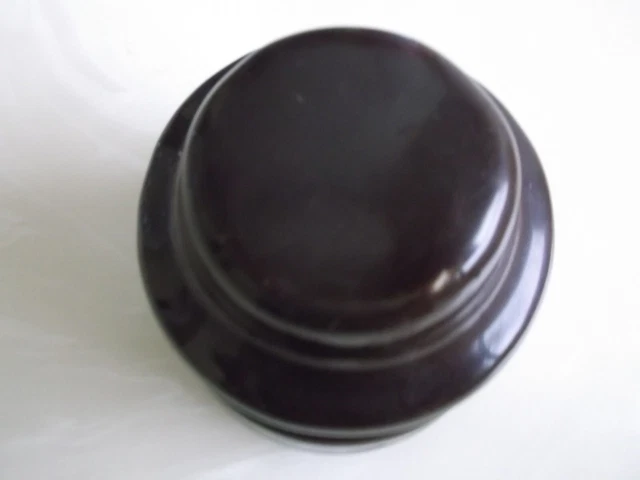 Vintage Pinco High Voltage Insulator Electric Brown Ceramic Porcelain #6 6