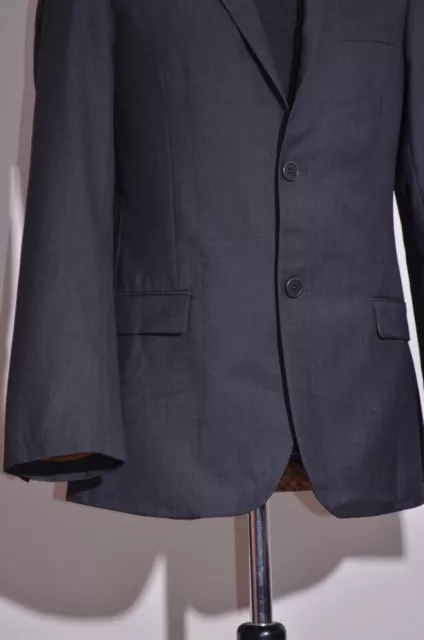 Giacca blazer Ted Baker da uomo grigia misto lana seno singolo taglia UK38R EU48 3