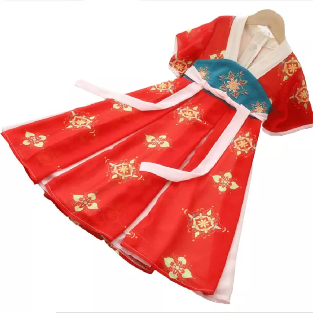Ragazza Floreale Abito Ricamato Fairy Abbigliamento Antico Costume Ttang Hanfu
