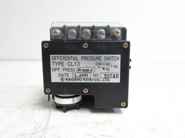 Nagano Keiki Co Cl13 Differential Pressure Switch **Nnb**