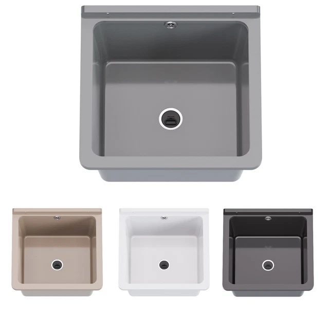 Waschbecken Waschtrog Grau Inkl. Ablauf (Neu Und Originalverpackt) In - Foto 5