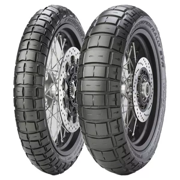 Set De Pneus Pirelli 110/80-18 58H + 140/80-17 69V Scorpion Rally Str M+S