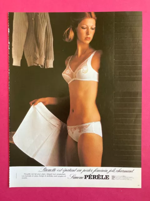 Publicité Simone Pérèle 1974 mode advertising vintage lingerie fashion 1446