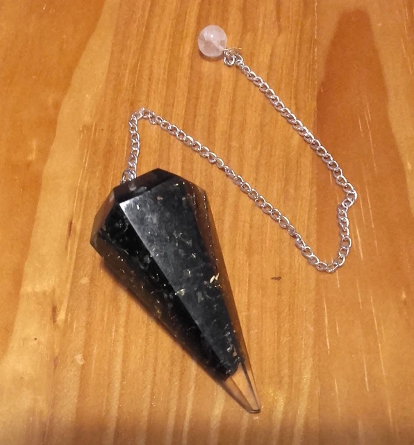 Pendule divinatoire de radiesthésie artisanal en buis et ébène | L