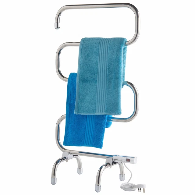 VONHAUS CHROME ELECTRIC Towel Rail / Heater / Radiator – Wall Mount u0026 Free  Stand £39.99 - PicClick UK