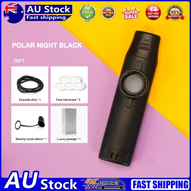 Portable Flutes Aluminum Alloy Kazoo Lightweight Music Lover Gift (Black)