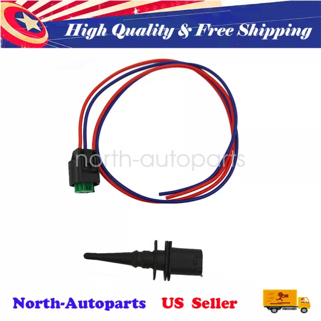 Exterior Outdoor External Air Ambient Temp Sensor+Connector Wire For BMW MINI