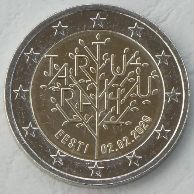 2 Euro Gedenkmünze Estland 2020 100 Jahre Frieden von Tartu unz.