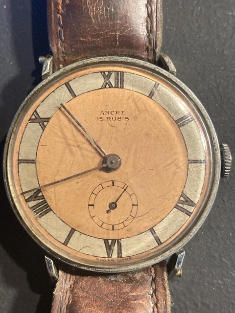 Montre Vintage Homme LUCERNE – Mécanique, Acier, Fonctionne – Belle Pièce