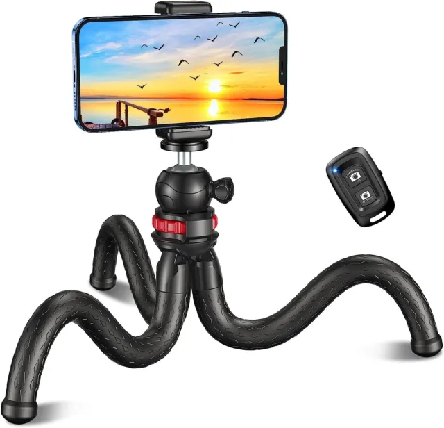 CIRYCASE Treppiede Smartphone, Flessibile Mini Cavalletto per Smartphone Octopus