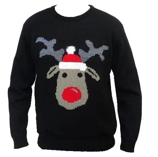 Nuovo Maglia Donna Uomo Donna Divertente Natale Felpa Babbo Natale Renna