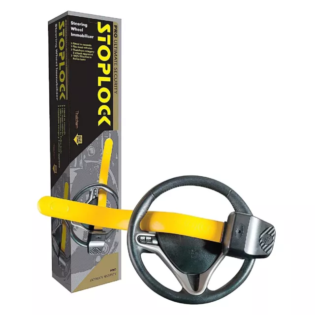 Stoplock PRO Steering Wheel Lock Recommended for MG ZS 2017 Onwards Anti-Theft