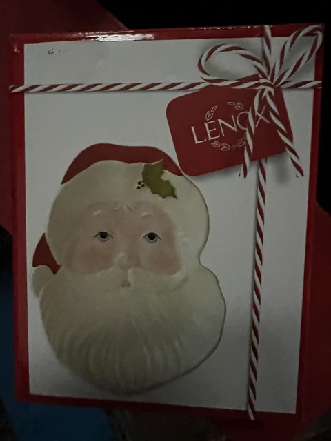 Lenox Hosting the Holidays Santa Spoon Rest Christmas Cooking Serving Boxed