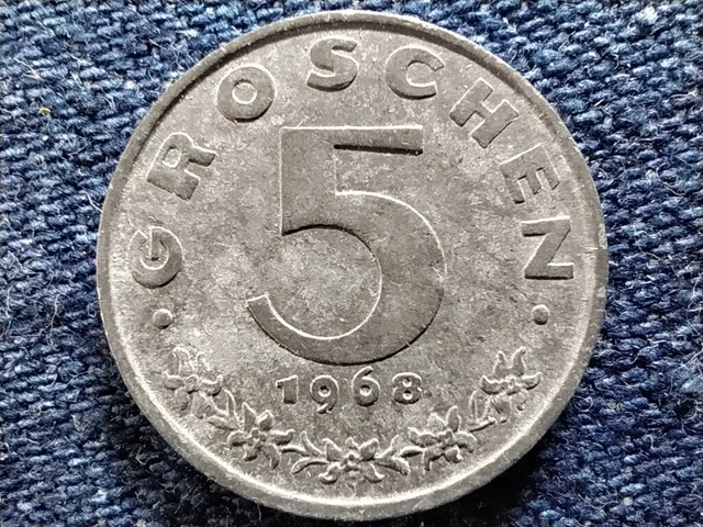 Austria 5 Groschen Coin 1968