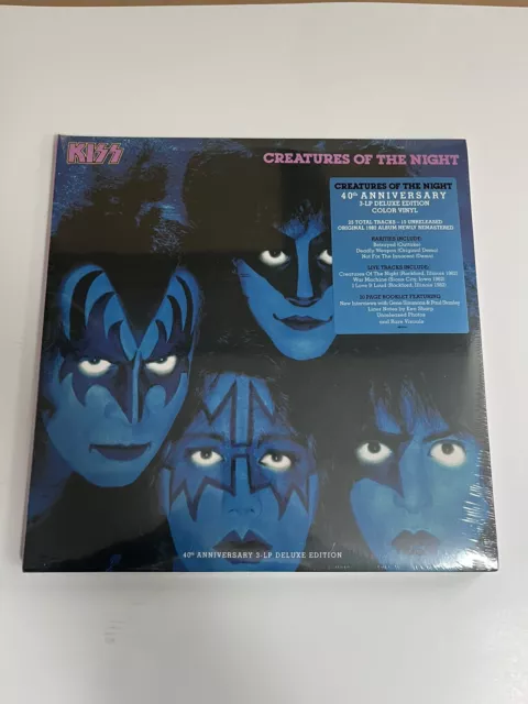 Kiss - Creatures Of The Night SEALED Deluxe Edition RE on Casablanca Blue Vinyl