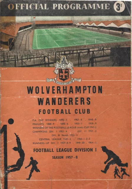 Wolverhampton Wanderers v Huddersfield Town Central League, 1957-58