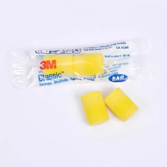 3M E-A-R Classic Uncorded Earplugs 312-1201 NRR29 Class 4 Ear Plugs 5-200 Pairs 3