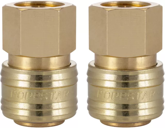 2x Raccord rapide pour air comprimé DN 7,2 avec filetage intérieur 3/8 pouce