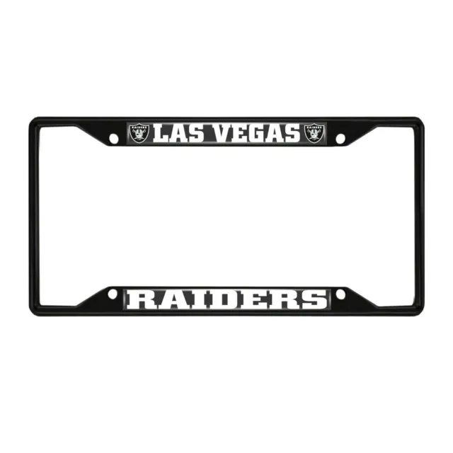 Fanmats NFL Las Vegas Raiders Black Metal License Plate Frame