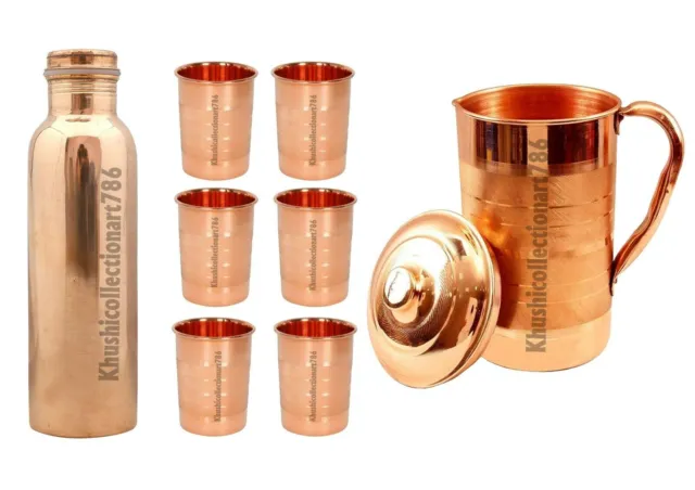 Jarras de agua de cobre, jarra de 1500ML, botellas de cobre para beber...