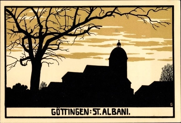 KÜNSTLER AK GROSSE, Fr., Göttingen in Niedersachsen, Kirche Sankt