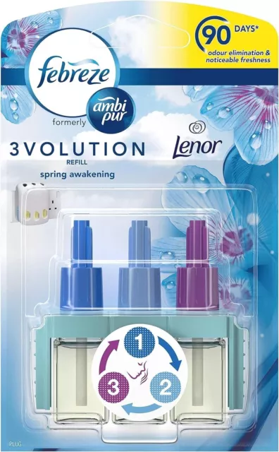 Febreze Ambi Pur 3Volution Plug-In Diffuser Refill Spring Awakening with Lenor